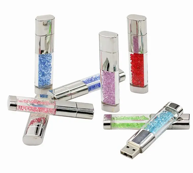 Модный кристалл USB 2 0 флэш накопитель пользовательский подарок 4 ГБ 8 16 32 64