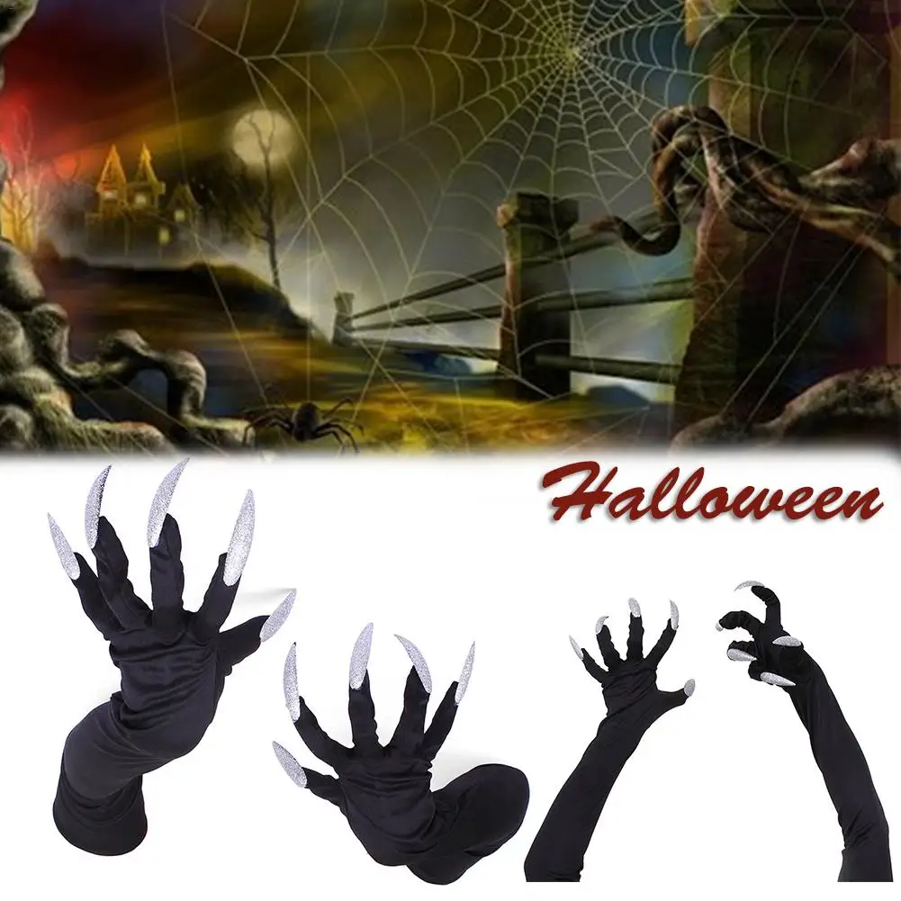 Halloween Performance Long Fingernail Glove Halloween Party Cosplay