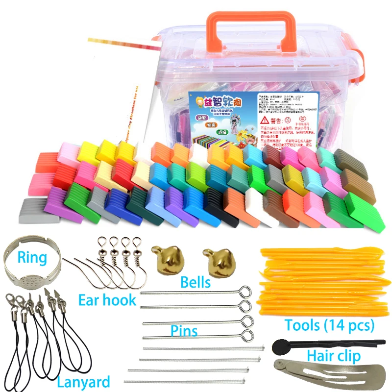 

50 Colors Fimo Polymer Clay Modeling Clay Floam Slime Fluffy Slime Toys Fluffy Slime Box Light Plasticine for Children