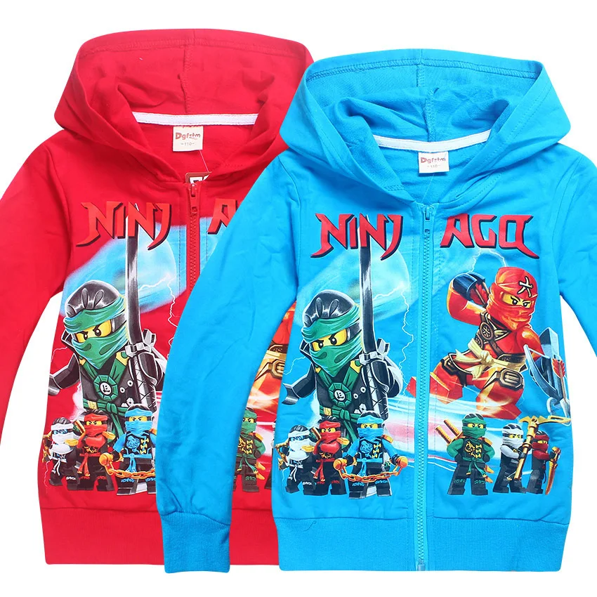 

2018 new children's cartoon cotton sweater Boys Outwear Legoe Ninja Ninjago Hoodies Costumes Tops Shirts Sweatshirt Autumn cloth