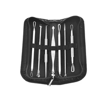 7 шт. удаления прыщей уход за кожей комплект Нержавеющая сталь прыщей, игла для удаления угрей, инструмет для удаления черных точек прибор для ухода за лицом