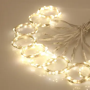 

3x3 Meter LED Curtain Light Waterproof USB Copper Wire Curtain Fairy Light With RF Remote Outdoor Garland wedding lights