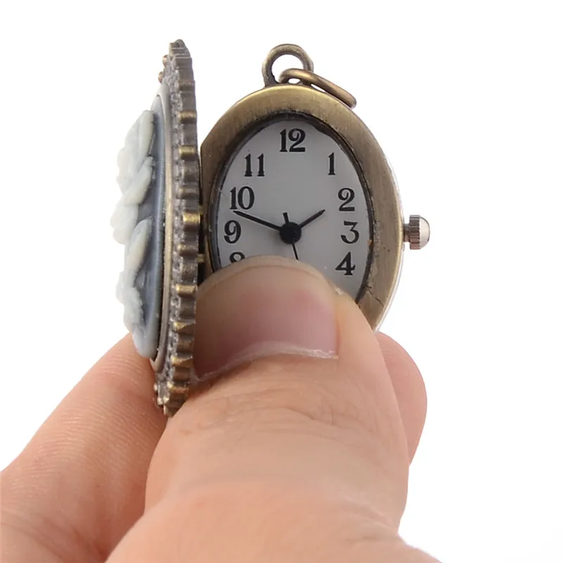 Карманные мини-часы с розовым цветком кварцевое ожерелье с подвеской цепочка для женщин и мужчин карманные часы Relogio De Bolso