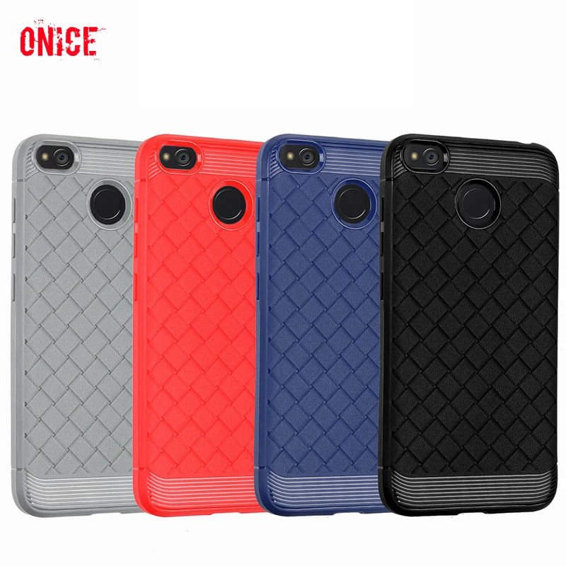 Redmi 4X Weave Pattern Shockproof Case for Xiaomi 4x Soft Cover Fundas Xiomi Note 4 16 32 64 GB Coque |