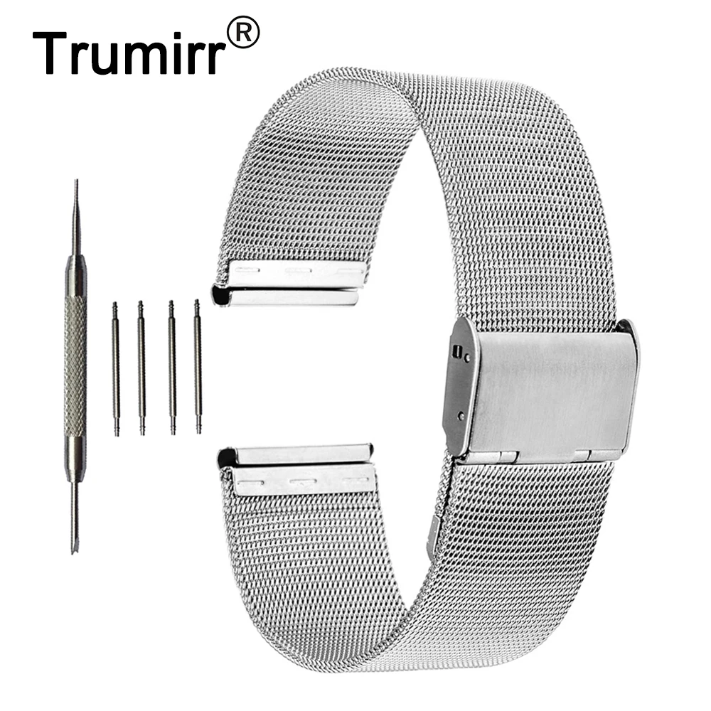 16mm 18mm 20mm 22mm 24mm Milanese Horlogeband voor Armani Horloge Band Mesh  Rvs Strap Link Pols Riem Armband + Tool|belt head|belt toolbelt pink -  AliExpress