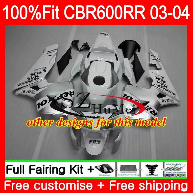 Для инъекций для HONDA CBR 600RR 600F5 CBR600 RR 03 04 50SH18 красный черный CBR600RR F5 03 04 CBR600F5 CBR 600 RR 2003 2004 обтекатели