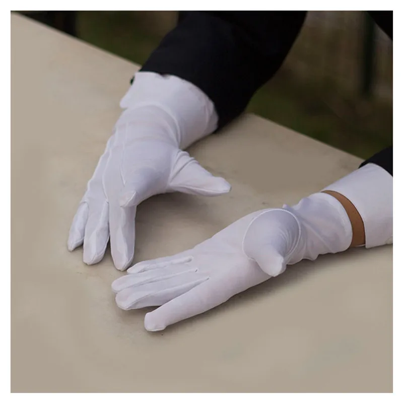 1 пара, Белые Официальные перчатки, тактические перчатки, смокинг, честь, защита, парад Санты, мужские зимние перчатки для осмотра