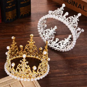 

Children Crown Tiara Queen King Diadem Prom Headdress Boys and Girls Tiaras and Crowns for Birthday Cake hair jewelry