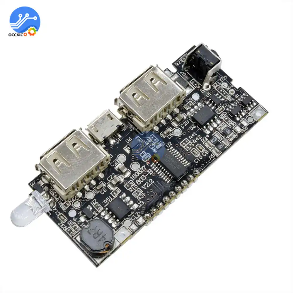 Зарядное устройство с двумя usb-портами, 5 В, 1 а/2,1 А, Дополнительный внешний аккумулятор 18650, защита для зарядки аккумулятора, модуль PCB с ЖК-дисплеем - изображение