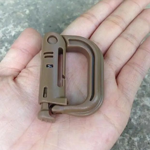 A Карабин армейский D-ring клип Molle лямки Пластиковый Рюкзак Пряжка защелкивающийся замок Grimlock лагерь Поход горный подъем открытый - Цвет: A