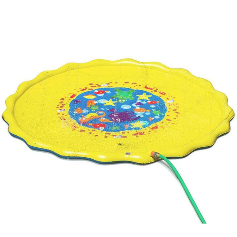 170CM PVC Summer Children Child Son Kids Play Mat Carpet Water Games Beach Mat Lawn Inflatable Sprinkler Cushion Toys For Fun