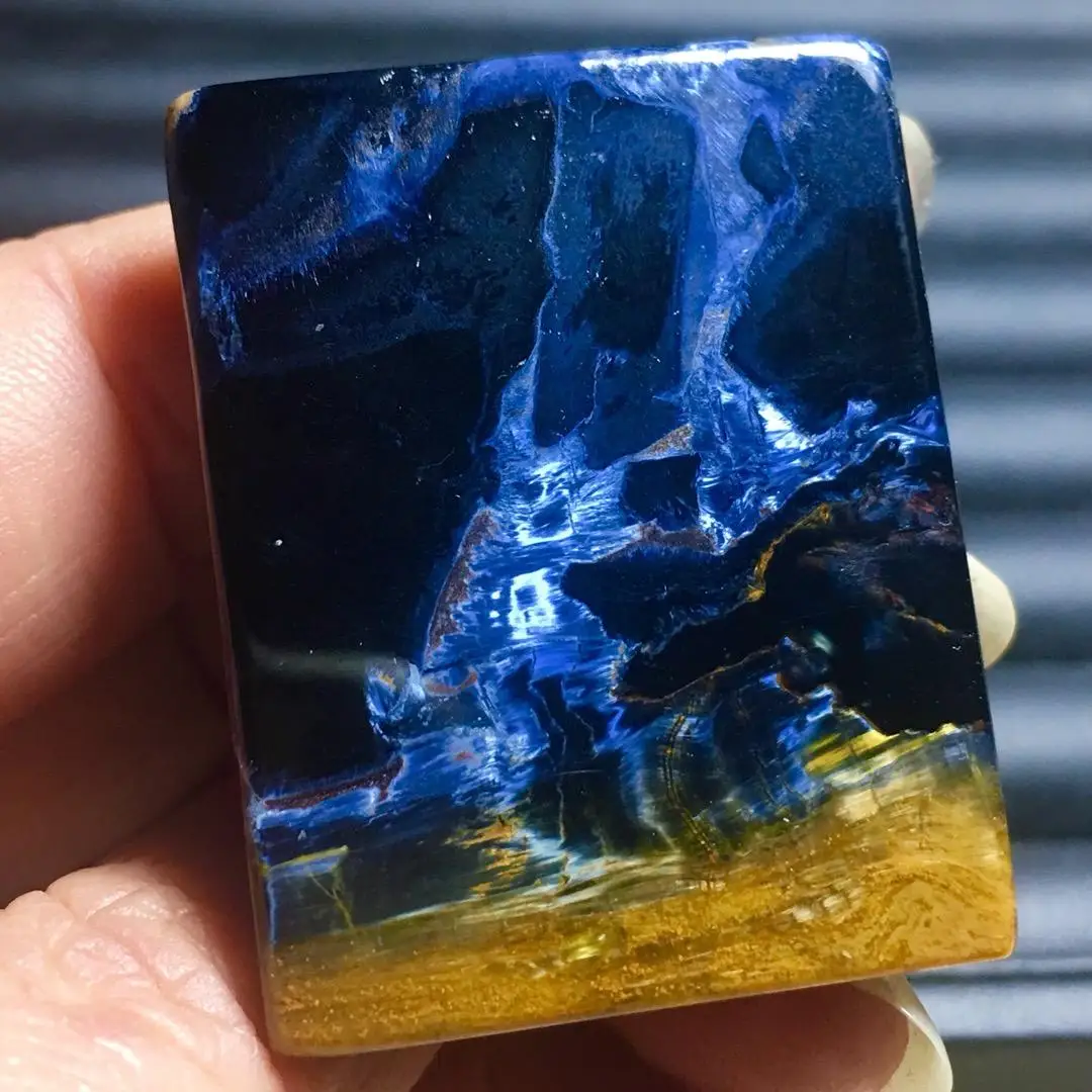

100% Genuine Natural Blue Pietersite Pendant For Woman Man Gift 41.8x32x7.8mm Bead From Namibia Fashion Jewelry Pendant