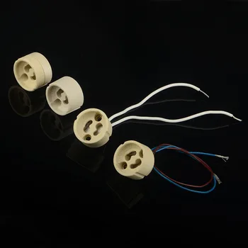 

100pcs GU10 Ceramic Spotlight Lamp Base Lamp Holder with Silicone Wire LED Lighting Lamps DIY Accessories