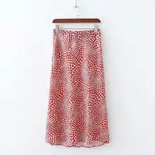 Хлопковая длинная юбка с аппликацией, Xd40-2047 юбки с сердечками в европейском и американском стиле