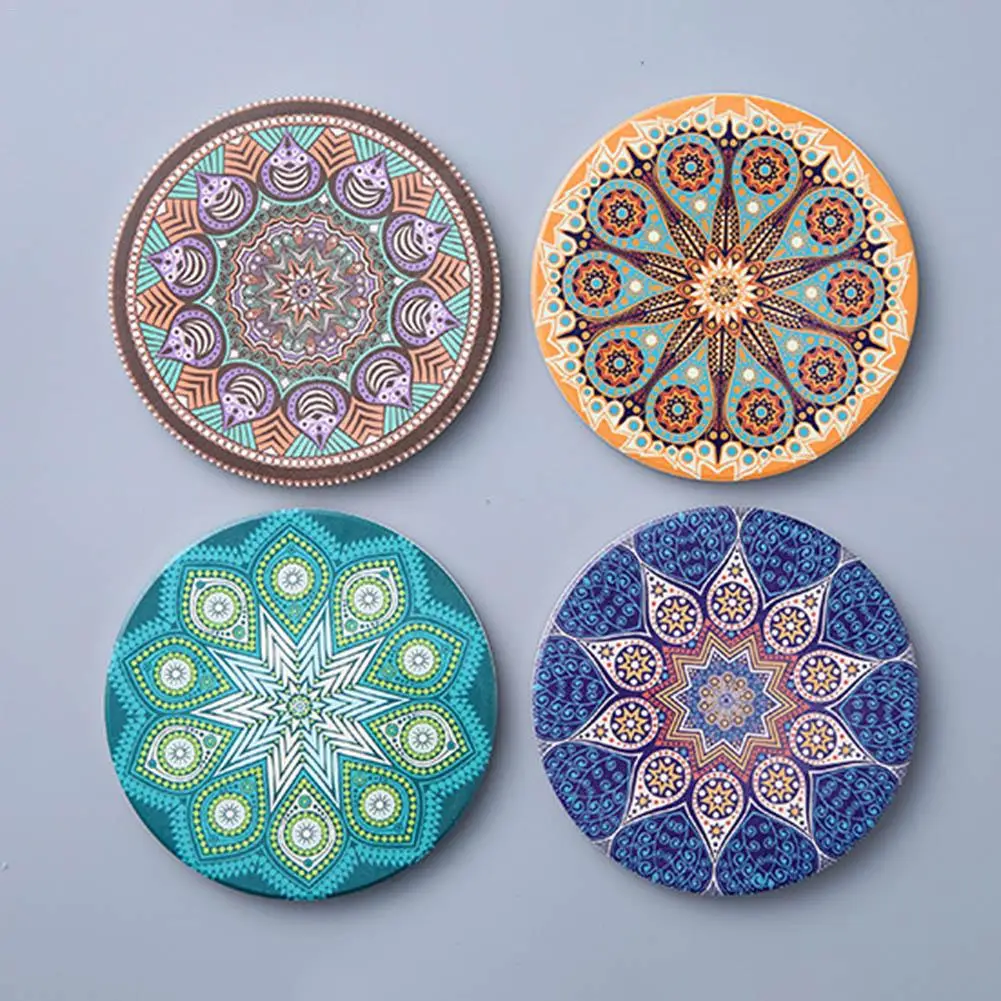 Bohemian Style Amazon Hot Sale Non slip Absorbent Cork Bottom Ceramic