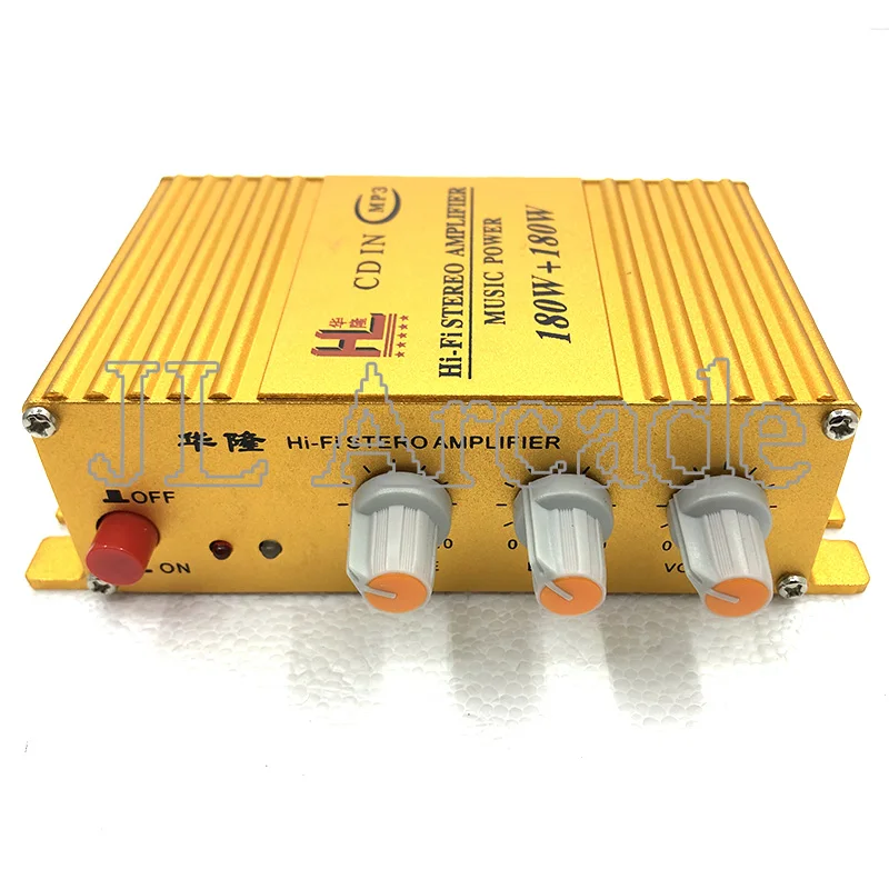 

Free shipping 1 pcs 180W Power Amplifier Hi-Fi Subwoofer Audio Stereo Mini Power Digital Amplifier For Arcade game accessories