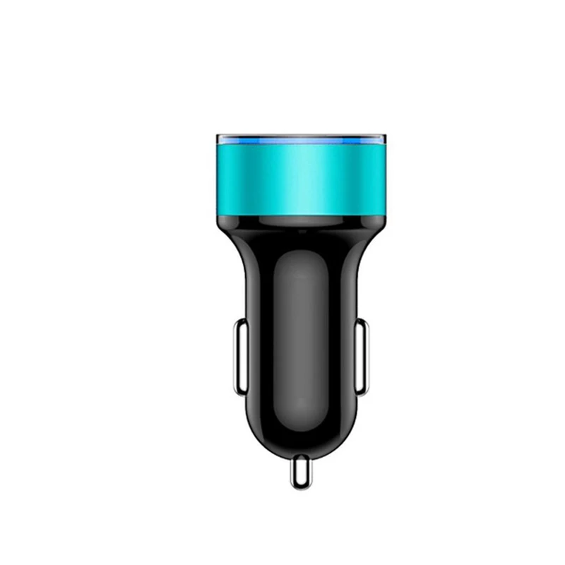 3.1A двойной зарядное устройство USB 2 порта ЖК-дисплей 12-24 в Зажигалка на электропитании автомобильное зарядное устройство для iphone samsung xiaomi huawei и т. д - Название цвета: Blue