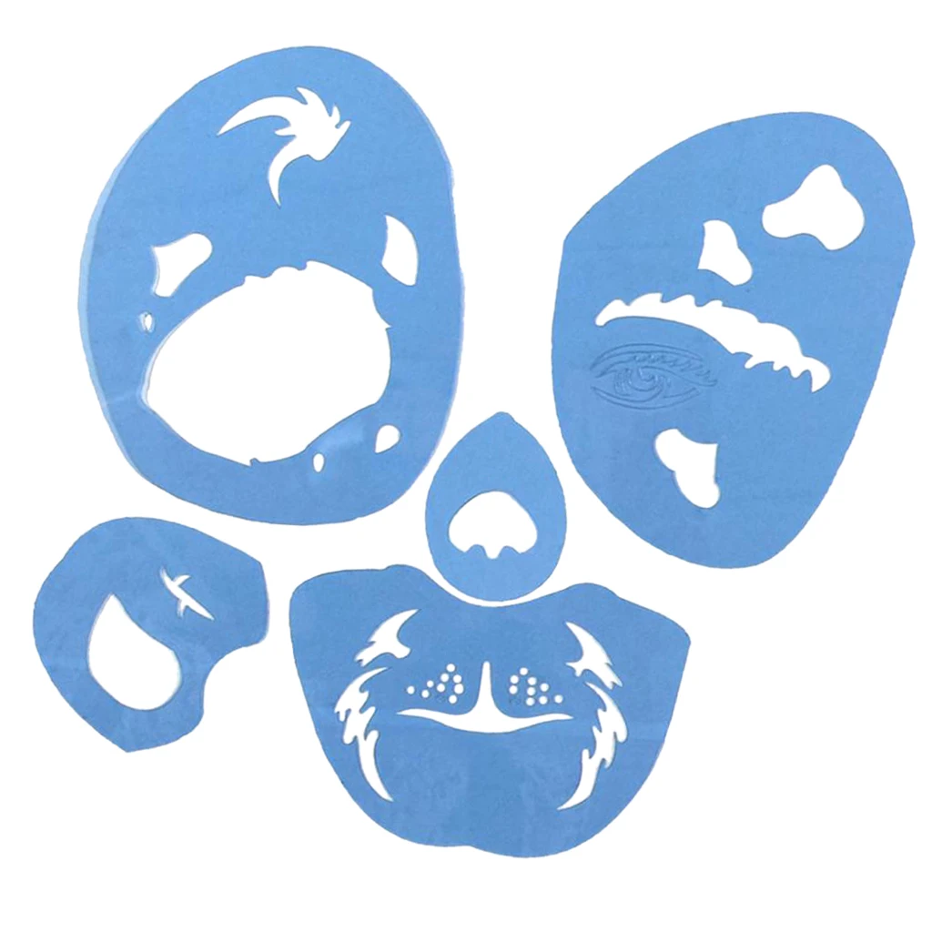 MagiDeal Reusable Plastic Face Body Art Painting Stencils Tattoo Template Accessories for Men Women Party Makeup