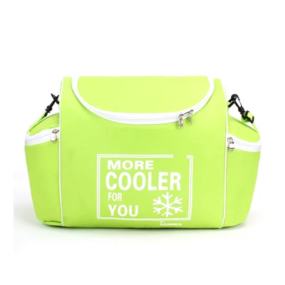 24 л 600D Водонепроницаемая сумка-холодильник Оксфорд пакет льда изолированный ланч холодные сумки для хранения свежей еды шаль пикника изоляционная посылка - Цвет: Зеленый
