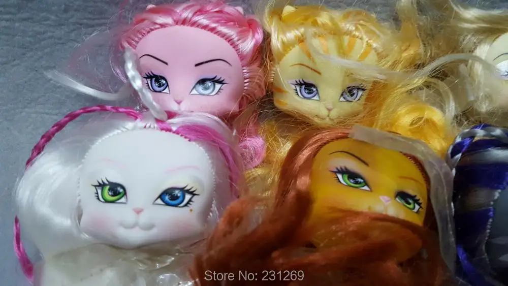 Оригинальная кукла Lanard Catwalk Kitties, сменная голова кошки для 1/6, куклы, головы для поделок для куклы Monster, редкая коллекция игрушек