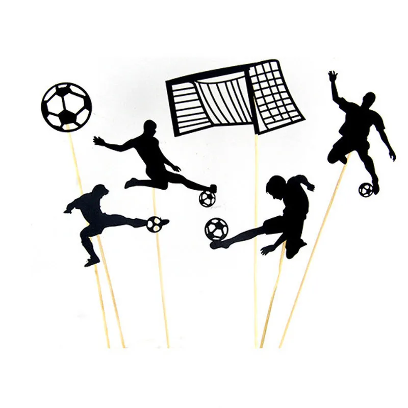 

1Set Cake Toppers Football Happy Birthday Wedding Cupcake Cake Topper Flags Baby Shower Decor Cake Baking DIY Party Supplies