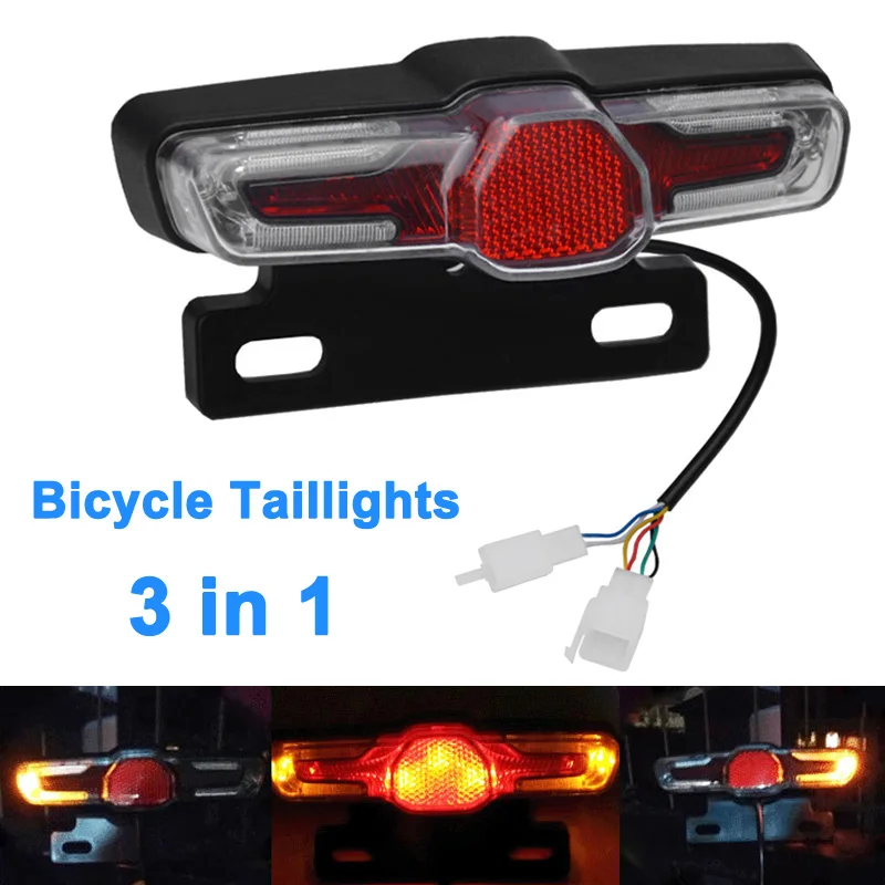 

2019 New LED Taillight Indicator Brake Light 36V-48V for E-Bike Electric Bicycle ALS88