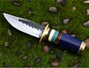LCM66-cuchillos tácticos pequeños fijos, cuchillo de supervivencia con mango turquesa, cabeza de cobre, cuchillo de rescate de acampada portátil ► Foto 2/6