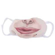Унисекс Забавный милый Экспрессия Рот Лицо Защитная маска против пыли Открытый смешной рот маска