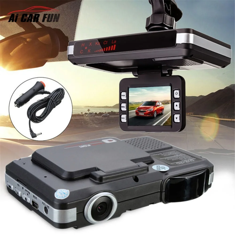 2 в 1 Автомобильный видеорегистратор с антирадаром и G датчиком|anti radar detector|radar