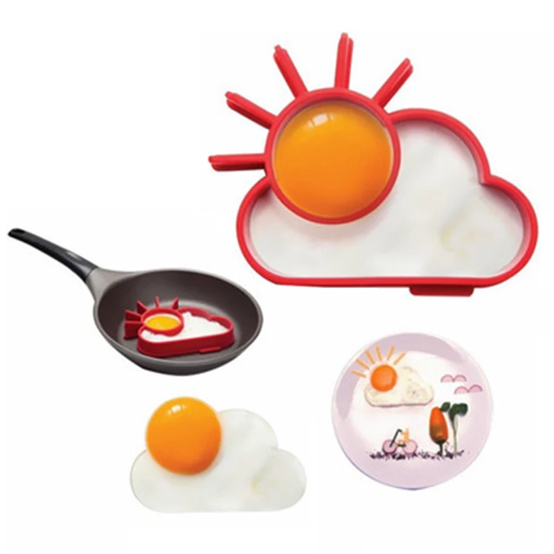 

Newest Creative Silicone Sun And Cloud Egg Fried Shaped Mould Shaper Ring Kitchen Cooking Tool Kitchen Accessories Hot Sale