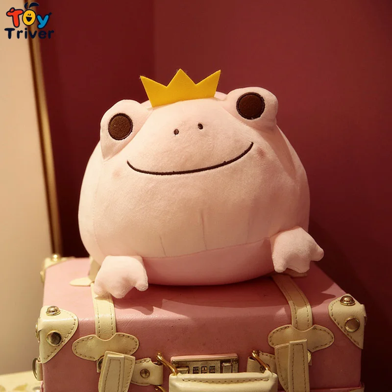 Kawaii Crown Frog Plush Toy Stuffed Frog Prince Animal Frogs Pillow