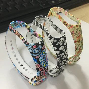 

Honecumi Mi Band 3 Bracelet Sport Strap Watch Silicone Wrist For Xiaomi Band 3 Mi band3 Colorful Print Varied Smart Accessories