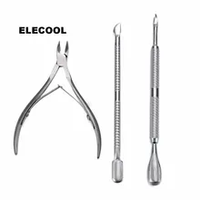 Elecool 3 шт./компл. лопатка для отодвигания кутикулы на ногтях триммер для удаления мертвой кожи Очиститель скребок педикюр аксессуары для маникюра