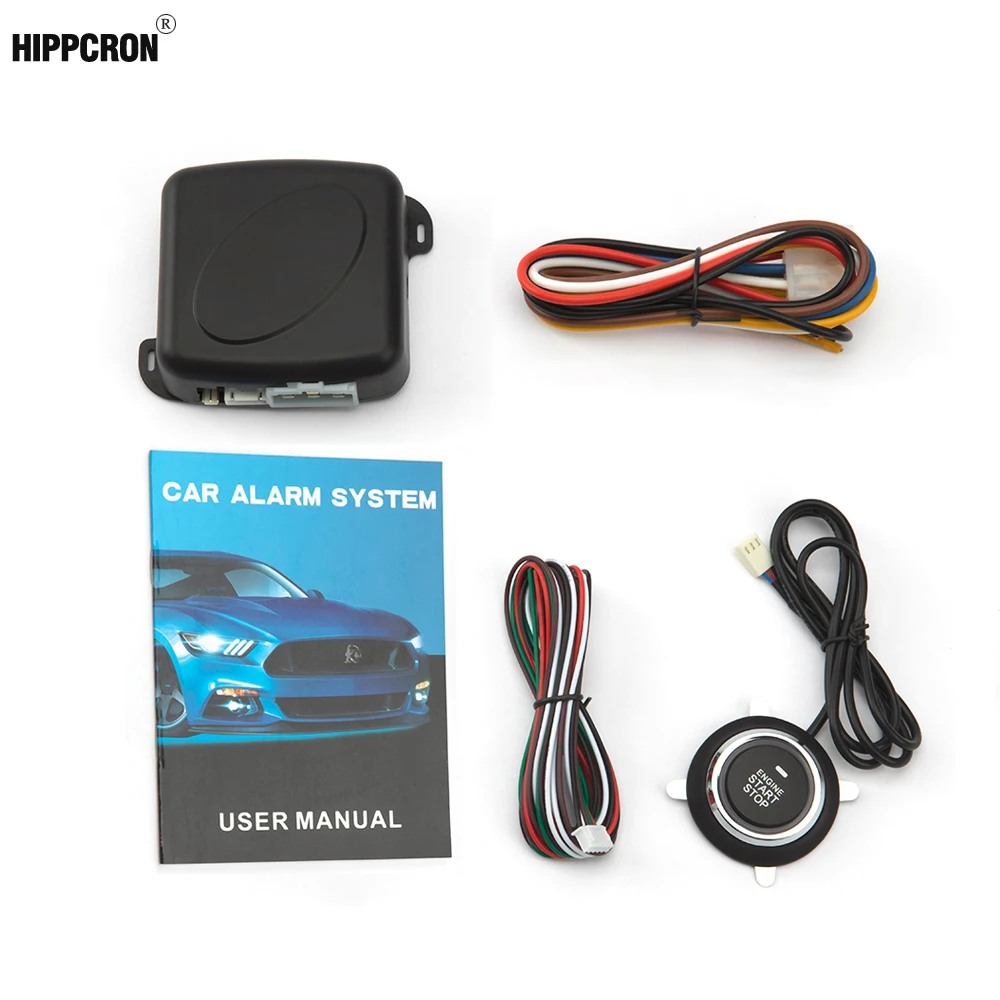 

Hippcron Car Engine Start Stop Push Start DC 12V Button Starter Car Keyless Entry Start Stop Immobilizer