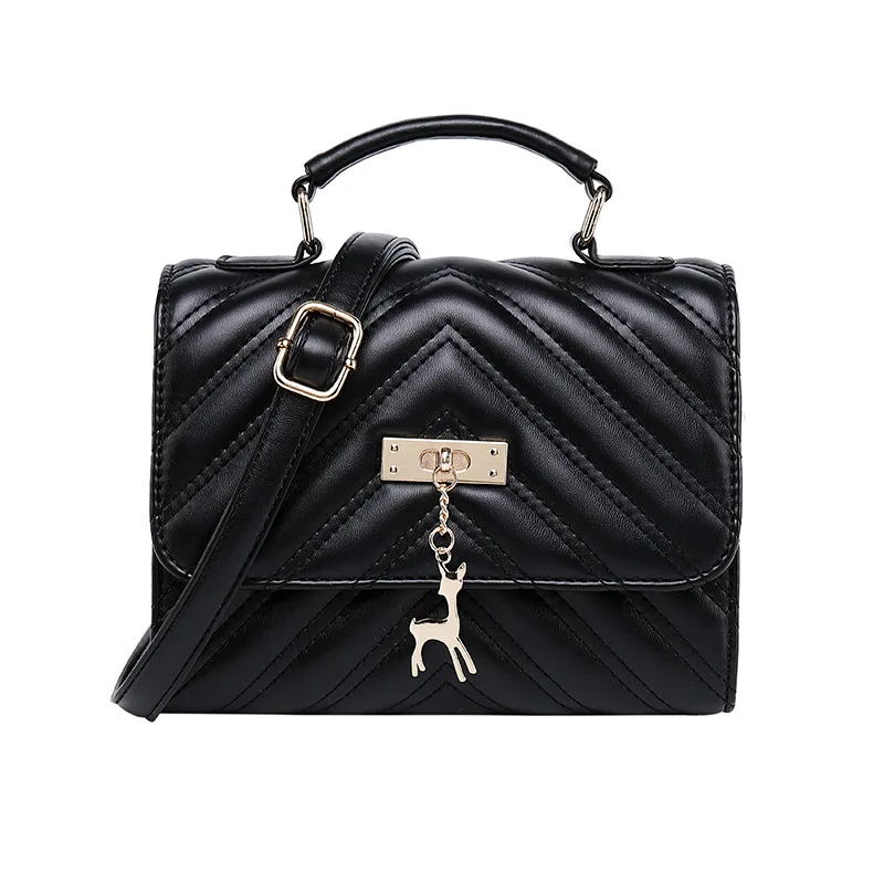 

2019 New Diamond Wire Single Shoulder Leisure Time Chain Oblique Satchel Trend Woman Small Square Package Versatile B485