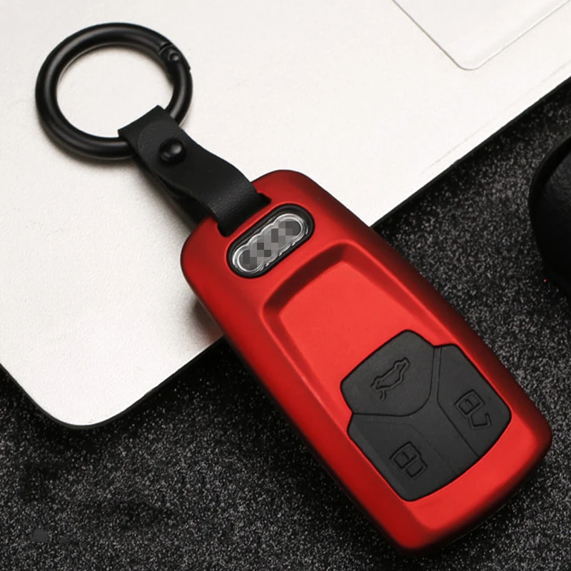 

New Carbon stripe Matte texture Car Key Cover Case For Audi Q3 Q5 Sline A3 A5 A6 C5 A4 B6 B7 B8 TT 80 S6 C6 Remote Key Jacket