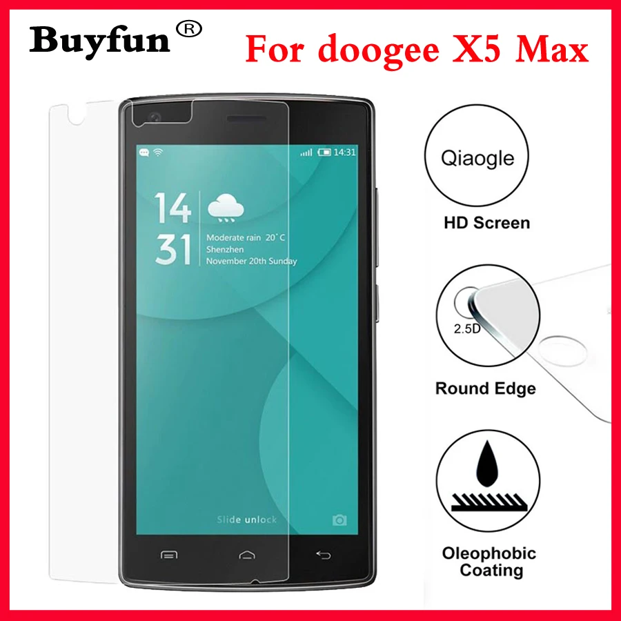 

screen protector Tempered Glass For doogee X5 Max Explosion-Proof Premium Protective Film cover For doogee X5 X 5 Max Film Case