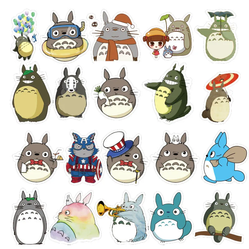 50pcs Tonari no Totoro anime fans decals scrapbooking diy stickers decoration phone waterproof cartoon accessories