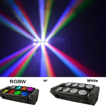 RGBW 4в1 светодиодный свет луча паука 8x10 Вт Луч движущаяся голова мыть светодиодный Паук свет белый сценический эффект вечерние свет