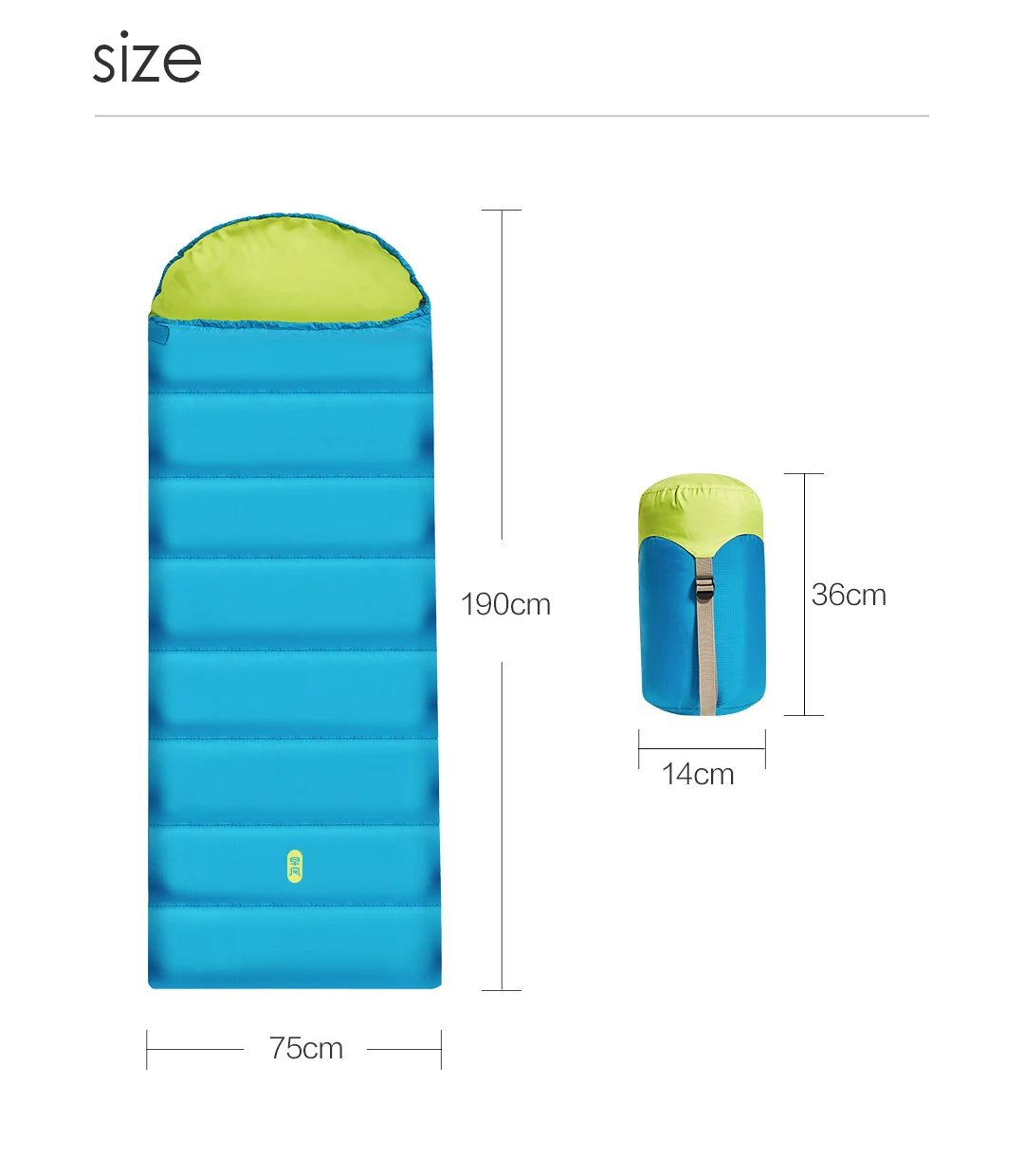 Xiaomi Zaofeng Открытый Кемпинг спальный мешок для взрослых Кемпинг Открытый Мини прогулочный пляжный спальный мешок Сверхлегкий дорожный мешок