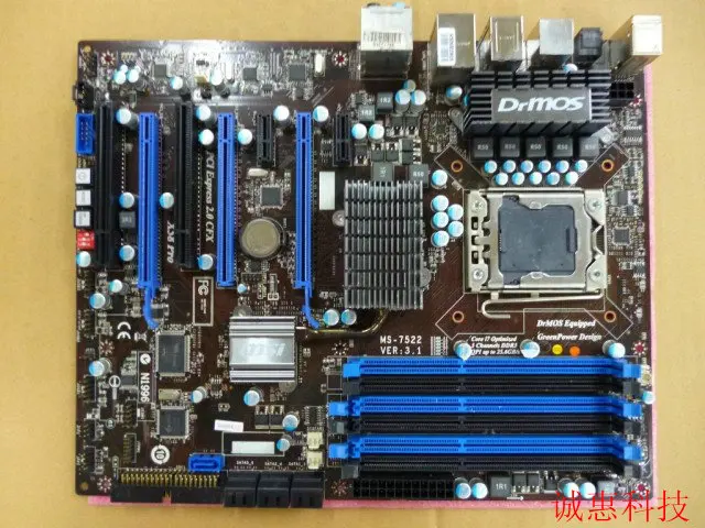 Оригинальная материнская плата для MSI X58 Pro LGA 1366 DDR3 i7 cpu 24 ГБ USB2.0 SATA2 Настольная