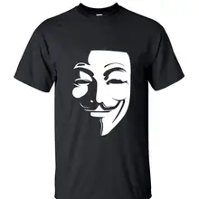 V for Vendetta летняя новая стильная мужская футболка из хлопка высокого качества с круглым вырезом и коротким рукавом Повседневная модная футболка