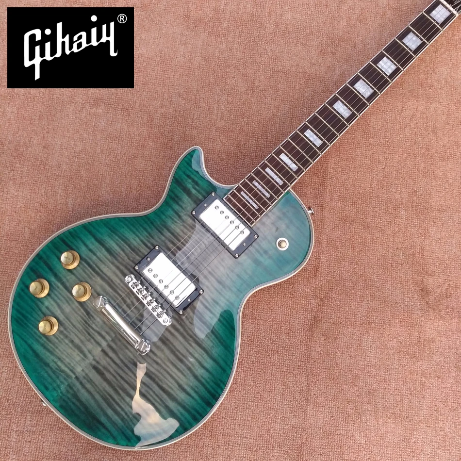 New Handmade left hand electric guitar, Maple top Rosewood