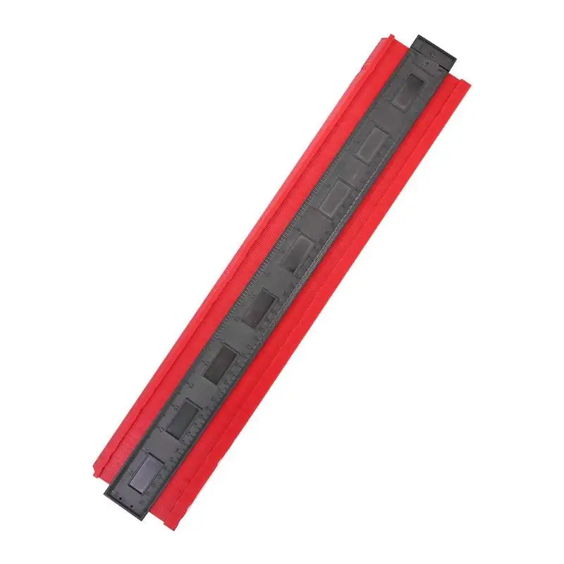 Пластиковый измерительный прибор контурный профиль Калибр Дубликатор 20 дюймов профиль измерительный прибор деревянная маркировка плитки ламинат общие инструменты - Цвет: Красный