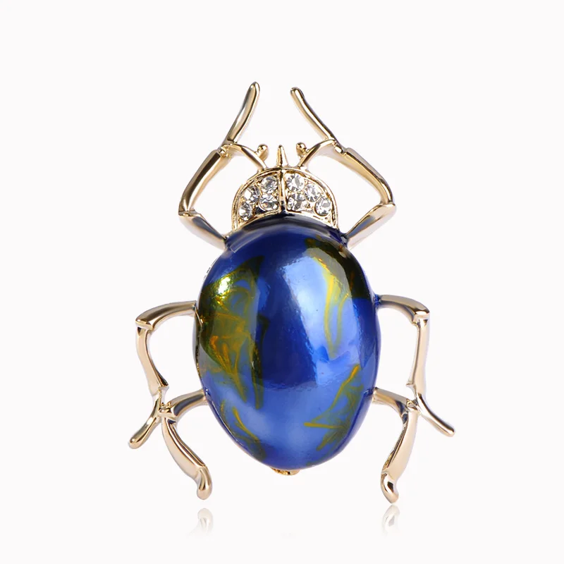 

Blucome Kawaii Enamel Insect Brooches For Women Kids Gold Color Pins Crystal Brooch Dress Scarf Collar Clips Pin Broches Mujer