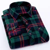 Red Flannel Plaid Shirt Men 2022 Fashion Dress Men shirt Casual Warm Soft Long Sleeve Shirts camiseta masculina chemise homme ► Photo 3/6