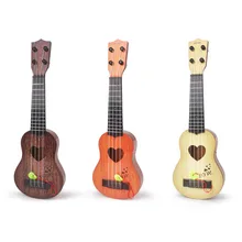 Ранний обучающий музыкальный игрушечный детский музыкальная труба инструмент для моделирования укулеле Мини четыре-струны может играть просветление