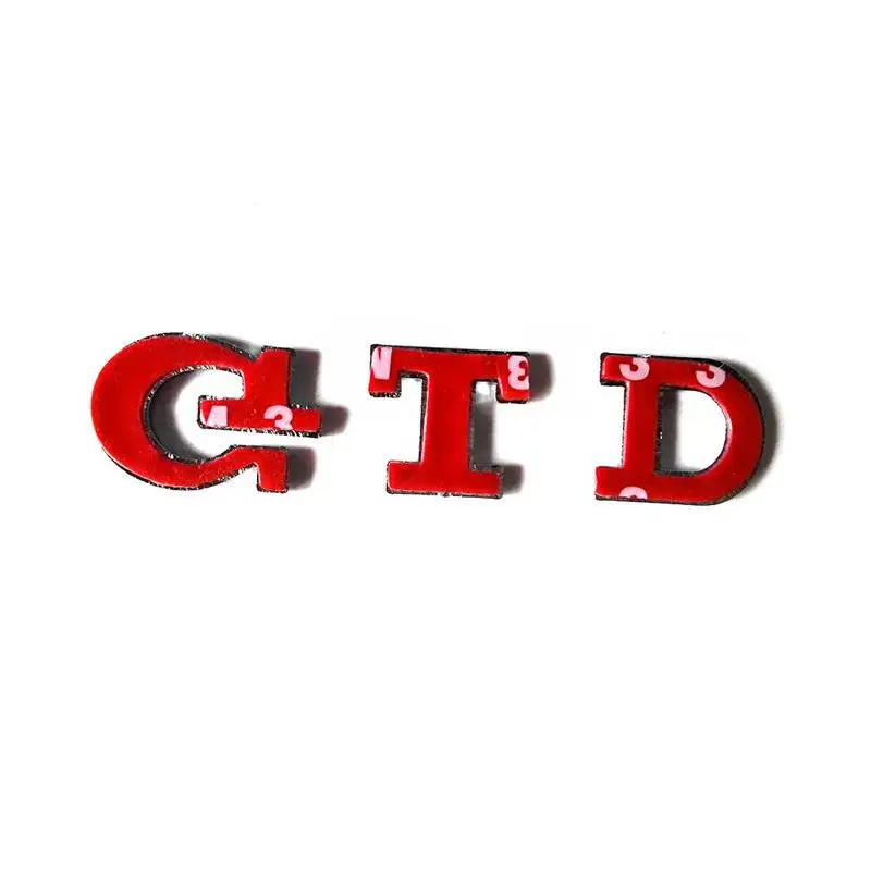  1pc/lot Fast FREE SHIPPING  ABS GTD Car Emblem Badge Sticker Logo