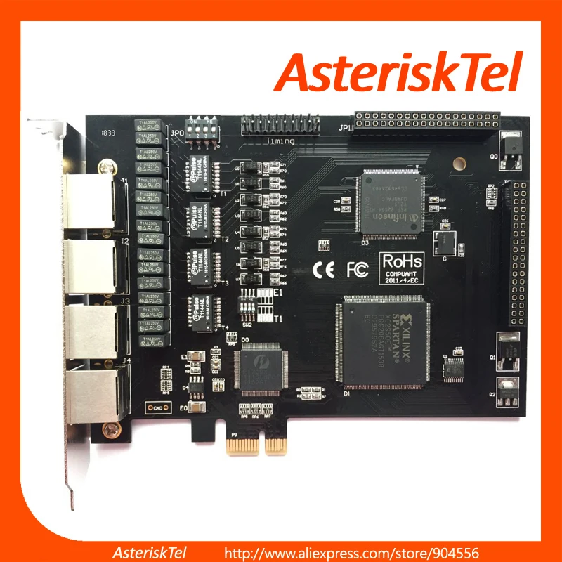 4 портовая карта T1/E1 ISDN PRI Card TE420 Asterisk PCI E Sup Port s Digium Sangoma PABX System офисная АТС Freepbx