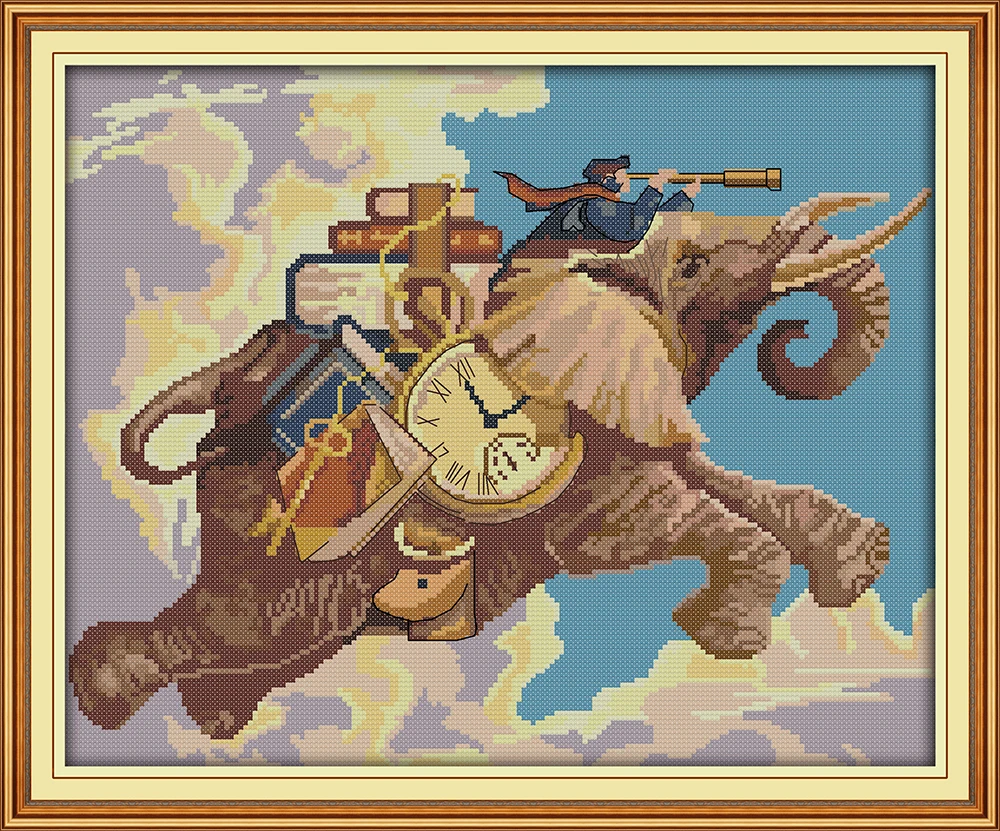 

Explore the world cross stitch kit aida 14ct 11ct count printed canvas stitches embroidery DIY handmade needlework